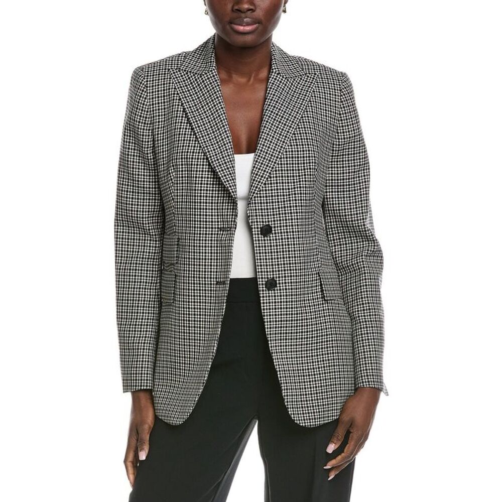 Akris Womens  Percival Wool Blazer, Black